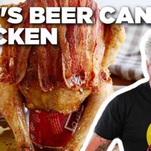 Guy Fieri's Beer Can Chicken (THROWBACK) | Guy's Big Bite | Food Network