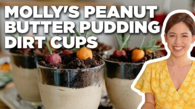 Molly Yeh's Peanut Butter Pudding Dirt Cups with Marzipan Veggies | Girl Meets Farm | Food Network