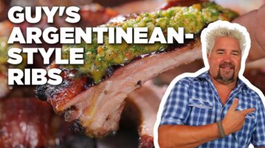 Guy Fieri's Argentinean-Style Ribs with Homemade Chimichurri | Food Network