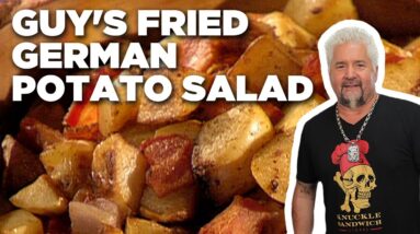 Guy Fieri's Fried German Potato Salad (THROWBACK) | Guy's Big Bite | Food Network