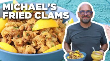 Michael Symon's Fried Clams with Tartar Dipping Sauce | Symon Dinner's Cooking Out | Food Network