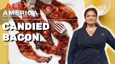 Prep School with Alex Guarnaschelli: Candied Bacon | Alex vs. America | Food Network