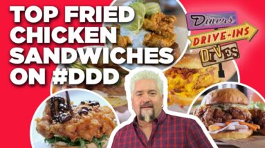 Top #DDD Fried Chicken Sandwich Videos with Guy Fieri | Diners, Drive-Ins and Dives | Food Network