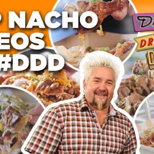 Top 5 #DDD Nacho Videos with Guy Fieri | Diners, Drive-Ins, and Dives | Food Network