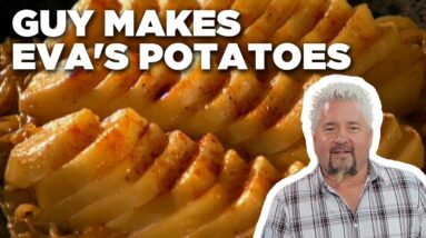 Guy Fieri Makes Eva's Potatoes | Guy's Big Bite | Food Network