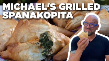 Michael Symon's Grilled Spanakopita | Symon Dinner's Cooking Out | Food Network