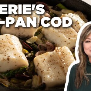 Valerie Bertinelli's One-Pan Cod with Asparagus, Artichoke Hearts and Olives | Food Network