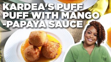Kardea Brown's Puff Puff with Mango-Papaya Sauce | Delicious Miss Brown | Food Network