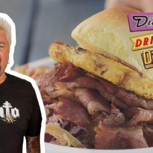 Guy Fieri Eats the Pineapple Express Sandwich | Diners, Drive-Ins and Dives | Food Network