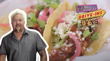 Guy Fieri's Mouth Waters Over Mole Chicken Tacos | Diners, Drive-Ins and Dives | Food Network