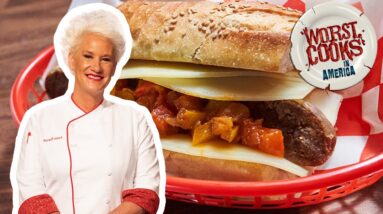 Anne Burrell's Pork and Red Wine Fennel Sausage Sandwich | Worst Cooks in America | Food Network