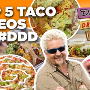 Top 5 Craziest #DDD Taco Videos with Guy Fieri | Diners, Drive-Ins and Dives | Food Network