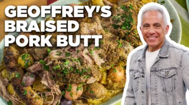 Geoffrey Zakarian's Braised Pork Butt with Cabbage, Sausage and Mustard | The Kitchen | Food Network