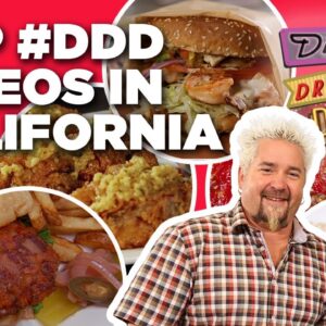 Top 5 #DDD Videos in California with Guy Fieri | Diners, Drive-Ins and Dives | Food Network