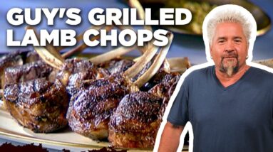 Guy Fieri's Grilled Lamb Chops with Charmoula | Guy's Big Bite | Food Network