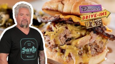 Guy Fieri Eats BBQ at Lucius Q in Cincinnati | Diners, Drive-Ins and Dives | Food Network