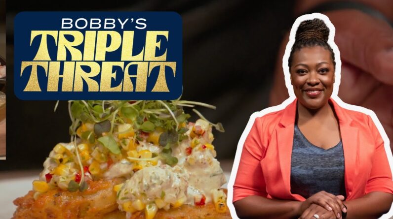 Tiffany Derry's Fried Green Tomatoes with Crab Ravigote | Bobby's Triple Threat | Food Network