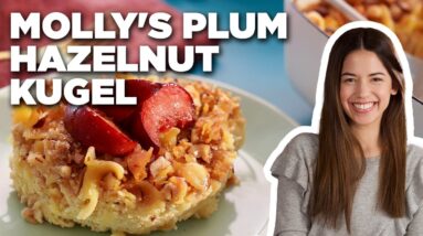 Molly Yeh's Plum Hazelnut Kugel | Girl Meets Farm | Food Network
