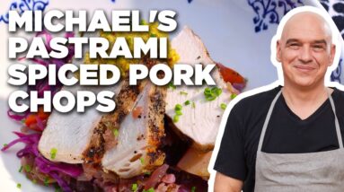 Michael Symon's Pastrami Spiced Pork Chops | Symon Dinner's Cooking Out | Food Network