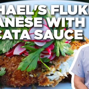 Michael Symon's Fluke Milanese with Piccata Sauce | Symon Dinner's Cooking Out | Food Network