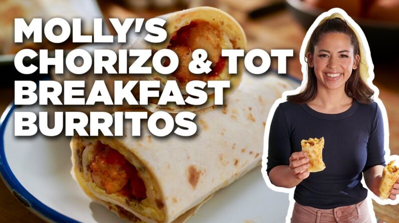 Molly Yeh's Chorizo and Tot Breakfast Burritos | Girl Meets Farm | Food Network