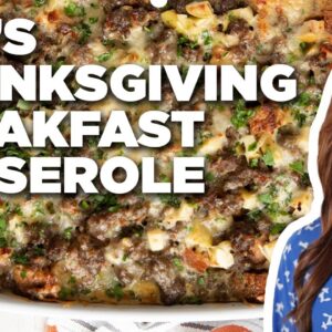Ree Drummond's Thanksgiving Breakfast Casserole | The Pioneer Woman | Food Network