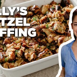 Molly Yeh's Pretzel Stuffing | Girl Meets Farm | Food Network