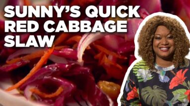 Sunny Anderson's Quick 5-Star Red Cabbage Slaw | Cooking for Real | Food Network