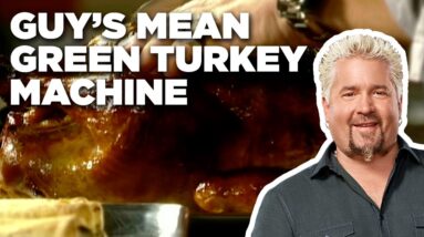 Guy Fieri's Mean Green Turkey Machine (THROWBACK) | Guy's Big Bite | Food Network