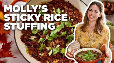Molly Yeh's Sticky Rice Stuffing for Thanksgiving | Girl Meets Farm | Food Network