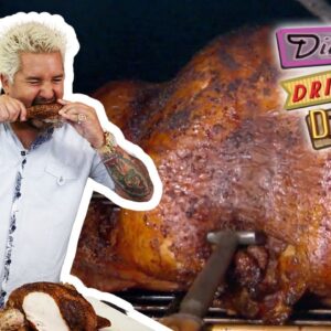 Guy Fieri Eats BBQ Thanksgiving Turkey in Kansas City | Diners, Drive-Ins and Dives | Food Network