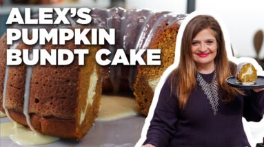 Alex Guarnaschelli's Pumpkin Bundt Cake with White Chocolate Glaze | The Kitchen | Food Network