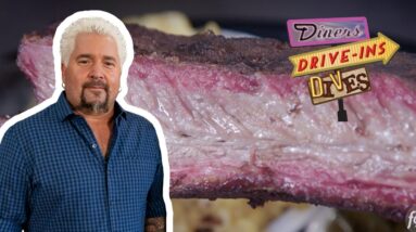 Guy Fieri Eats Righteous Wings & MASSIVE Beef Ribs | Diners, Drive-Ins and Dives | Food Network