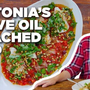 Antonia Lofaso's Olive Oil Poached Cod with Tomato Sauce | Feast of the Seven Fishes | Food Network