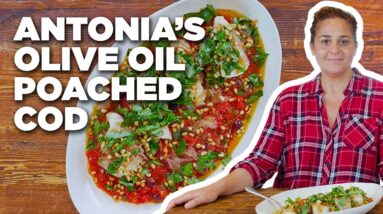 Antonia Lofaso's Olive Oil Poached Cod with Tomato Sauce | Feast of the Seven Fishes | Food Network