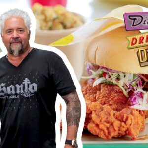 Guy Fieri Eats Mei Lin's "98-Step" Hot Chicken Sando | Diners, Drive-Ins and Dives | Food Network