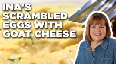 Ina Garten's Slow-Cooked Scrambled Eggs with Goat Cheese | Barefoot Contessa | Food Network