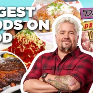 Top 10 BIGGEST Foods in #DDD History with Guy Fieri | Diners, Drive-Ins and Dives | Food Network
