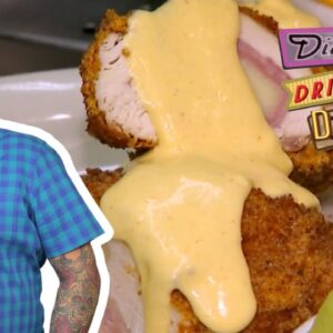 Guy Fieri Eats DEEP-FRIED Chicken Cordon Bleu | Diners, Drive-Ins and Dives | Food Network