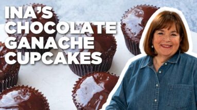 Ina Garten's Ganache-Dipped Cupcakes | Barefoot Contessa | Food Network