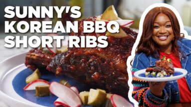 Sunny Anderson's Korean BBQ Short Ribs with Pickled Radish & Cucumber | The Kitchen | Food Network