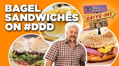 Top 3 Bagel Sandwiches on #DDD with Guy Fieri | Diners, Drive-Ins and Dives | Food Network