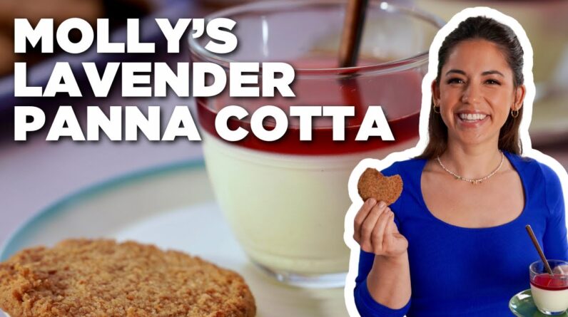 Molly Yeh's Lavender Panna Cotta with Pretzel Shortbread | Girl Meets Farm | Food Network
