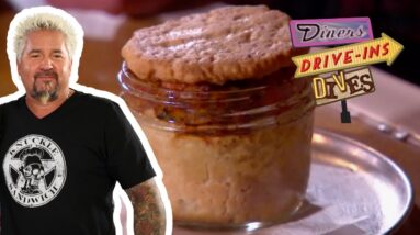 Guy Fieri Eats LOADED Chicken Pot Pie in a Jar | Diners, Drive-Ins and Dives | Food Network