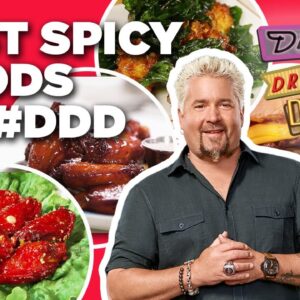 Top 10 #DDD Spicy Food Videos with Guy Fieri | Diners, Drive-Ins and Dives | Food Network