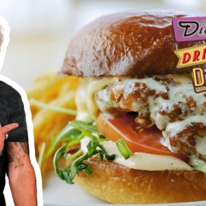 Guy Fieri Eats INSANE Double-Fried Chicken Sandwich 🤤 | Diners, Drive-Ins and Dives | Food Network
